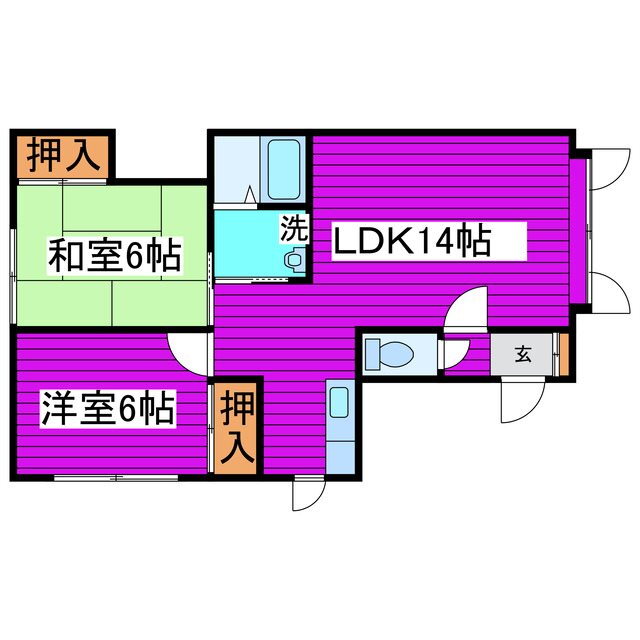 北海道札幌市東区北丘珠三条１ 2LDK アパート 賃貸物件詳細