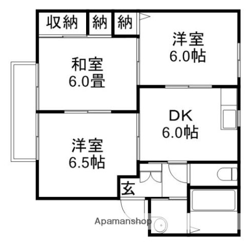 熊本県熊本市東区中江町 3DK アパート 賃貸物件詳細