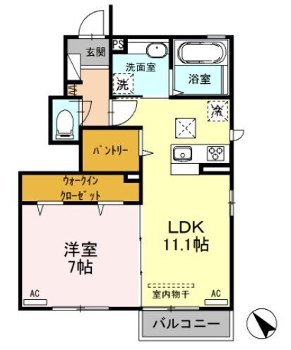 パーシモンズ１ 1階 1LDK 賃貸物件詳細