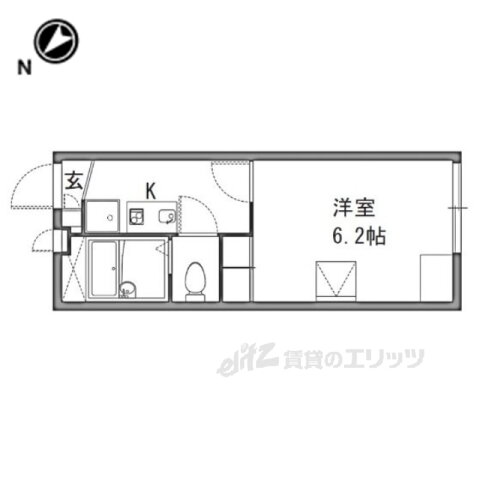 大阪府枚方市釈尊寺町 郡津駅 1K アパート 賃貸物件詳細