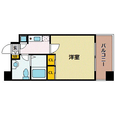 サヴォイテンジンクォーター 12階 1K 賃貸物件詳細