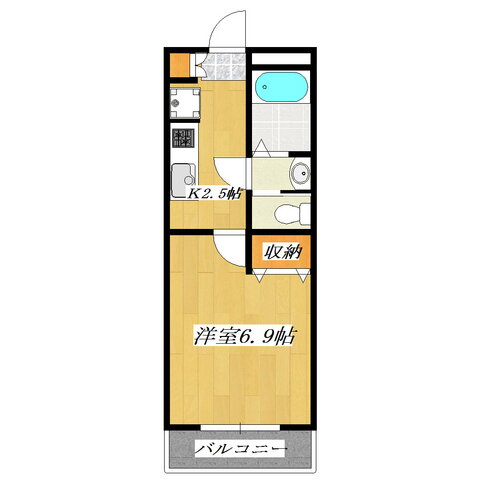 リリックコートハイビスカス 2階 1K 賃貸物件詳細