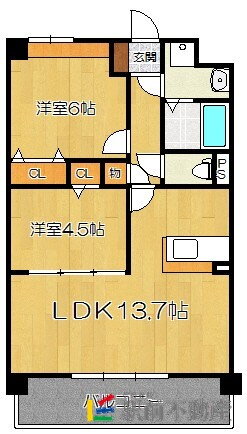 福岡県福岡市東区筥松２ 箱崎駅 2LDK マンション 賃貸物件詳細