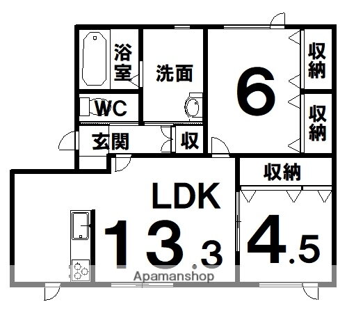 北海道帯広市西十四条南１７ 帯広駅 2LDK アパート 賃貸物件詳細