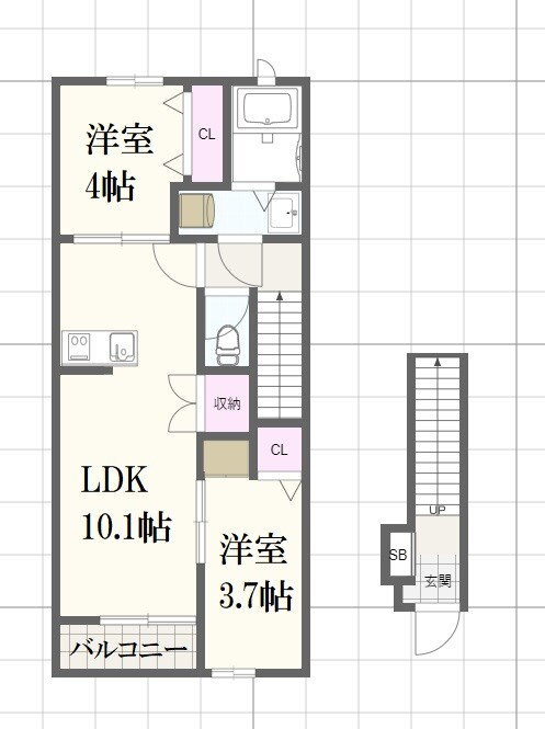 兵庫県姫路市飾東町佐良和 野里駅 2LDK アパート 賃貸物件詳細