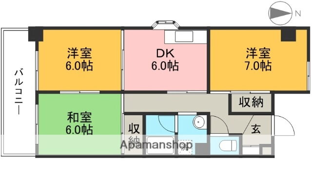 ハイツヨシカワ 5階 3DK 賃貸物件詳細