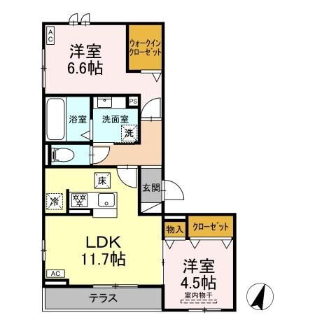愛知県豊橋市牟呂町 豊橋駅 2LDK アパート 賃貸物件詳細