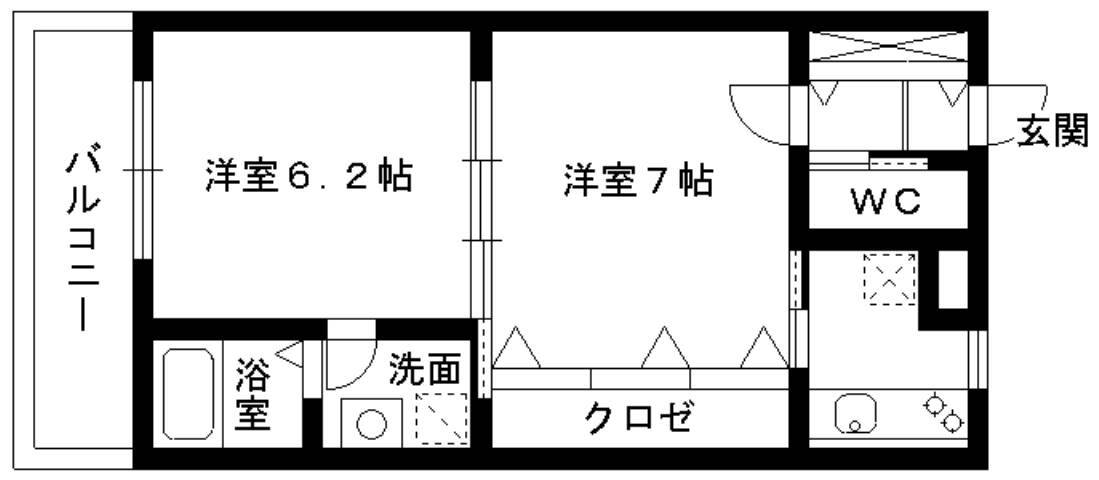 福岡県福岡市博多区中洲５ 中洲川端駅 2K マンション 賃貸物件詳細