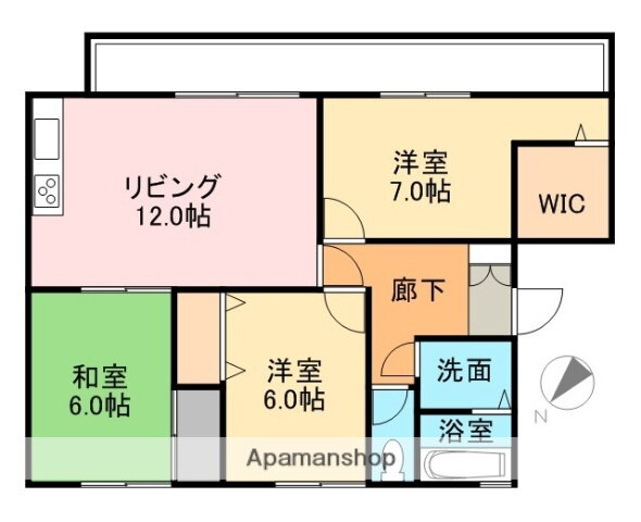 鳥取県米子市旗ヶ崎５ 三本松口駅 3LDK アパート 賃貸物件詳細