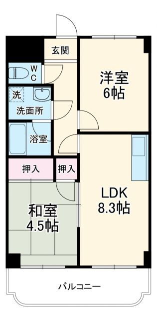 静岡県磐田市今之浦３ 磐田駅 2LDK マンション 賃貸物件詳細