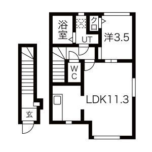コモド山家 2階 1LDK 賃貸物件詳細