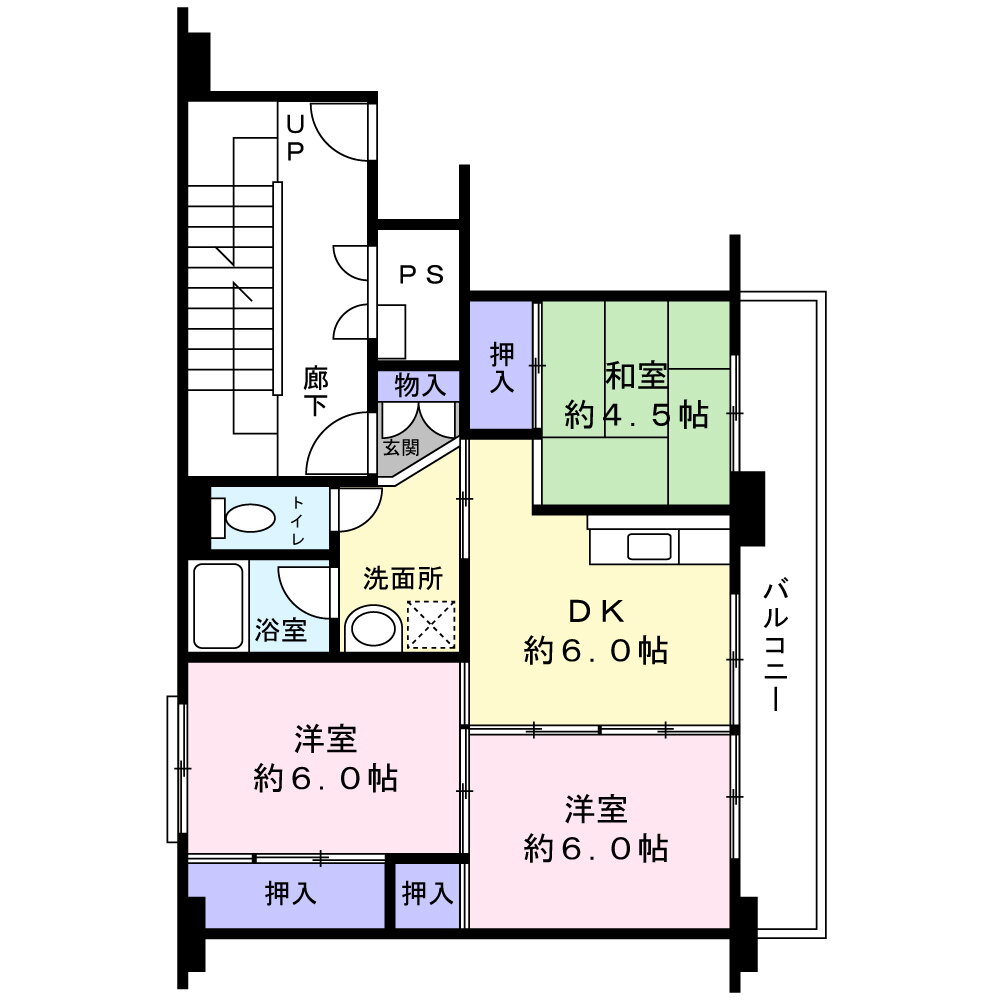 福島県白河市新池 新白河駅 3DK マンション 賃貸物件詳細