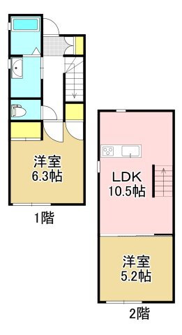 福岡県宗像市光岡 赤間駅 2LDK アパート 賃貸物件詳細