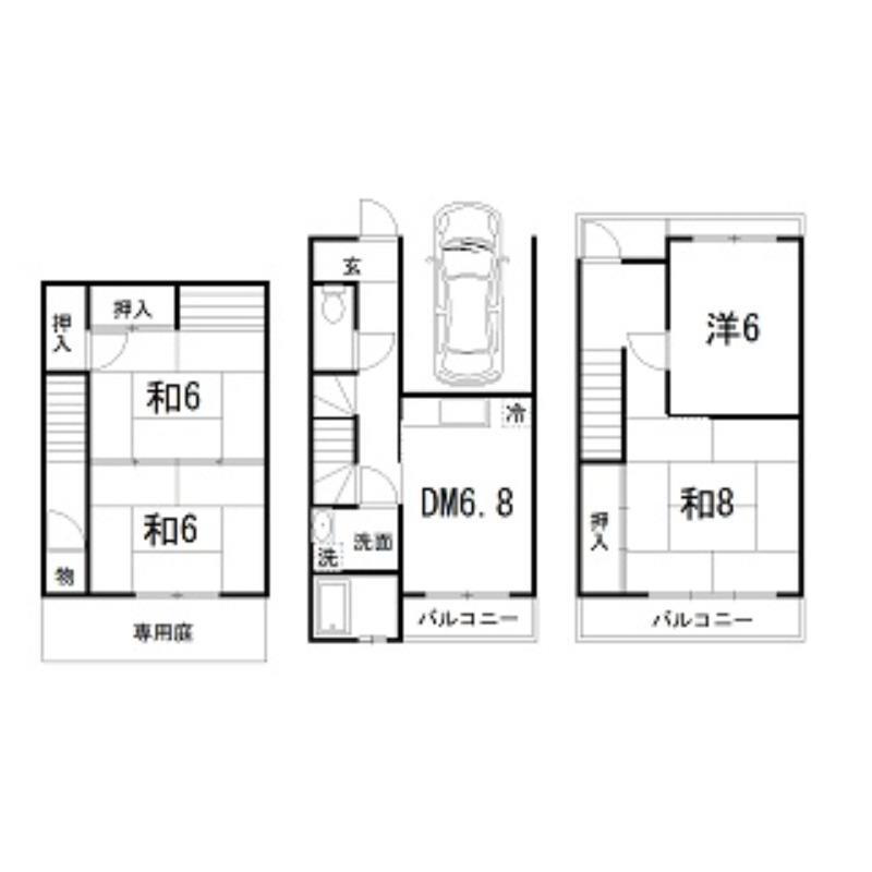 滋賀県大津市螢谷 石山寺駅 4DK 一戸建て 賃貸物件詳細