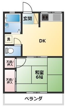 東京都昭島市緑町２ 拝島駅 1DK アパート 賃貸物件詳細