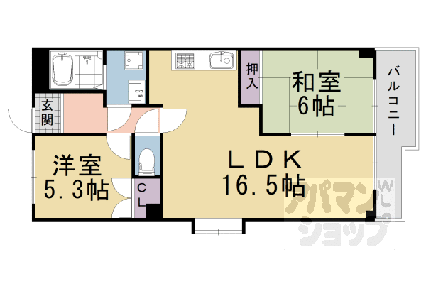 京都府向日市上植野町浄徳 西向日駅 2LDK マンション 賃貸物件詳細