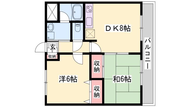 兵庫県姫路市飾磨区下野田４ 飾磨駅 2LDK アパート 賃貸物件詳細