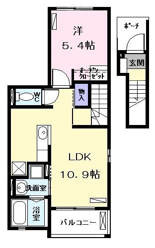 プレグサス小幡 2階 1LDK 賃貸物件詳細