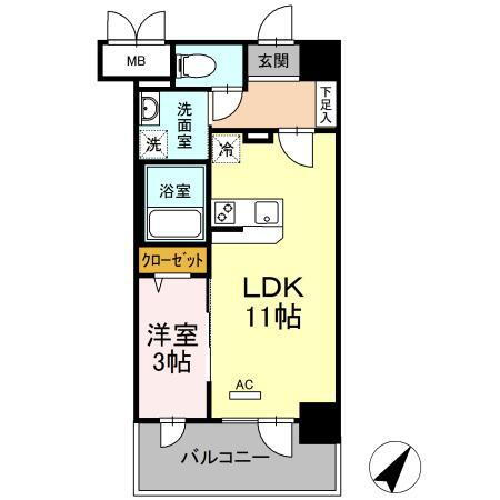福岡県福岡市博多区博多駅前１ 博多駅 1LDK マンション 賃貸物件詳細