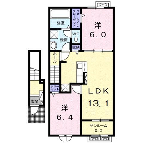 富山県富山市長附 笹津駅 2LDK アパート 賃貸物件詳細