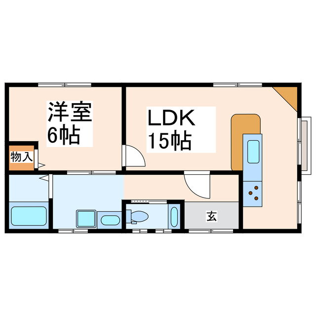 第１２三共新町ハイツ 2階 1LDK 賃貸物件詳細