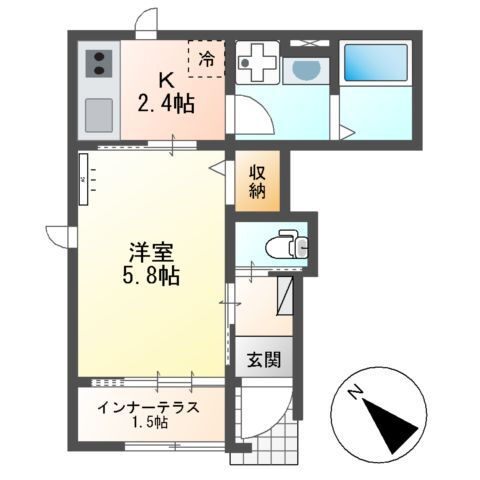 埼玉県所沢市大字久米 所沢駅 1K アパート 賃貸物件詳細