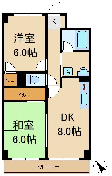 埼玉県三郷市早稲田３ 三郷駅 2DK マンション 賃貸物件詳細
