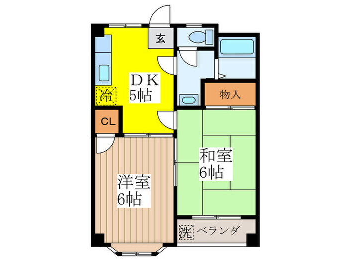 メゾンド－ル 4階 2DK 賃貸物件詳細