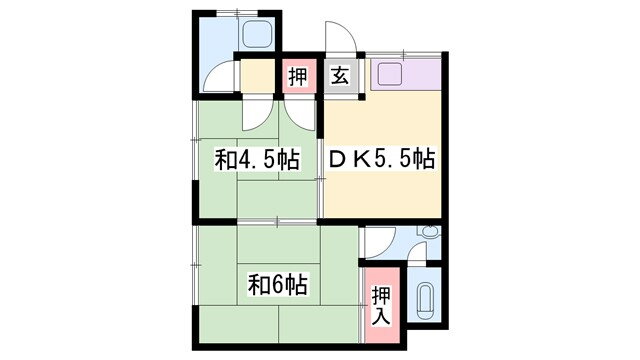 兵庫県姫路市東辻井３ 姫路駅 2DK アパート 賃貸物件詳細