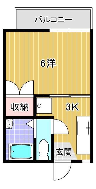 山口県下関市上新地町２ 下関駅 1K アパート 賃貸物件詳細