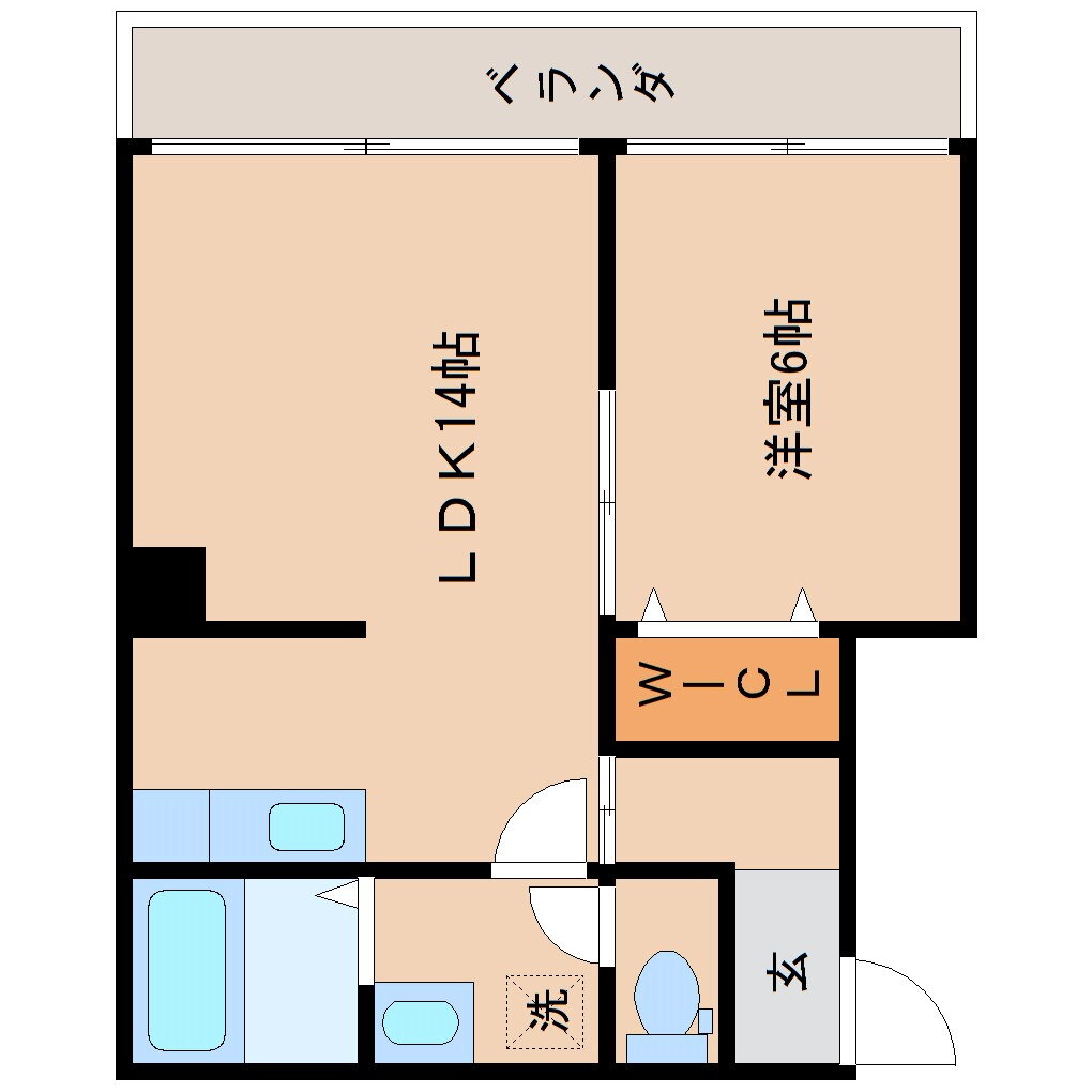 金沢ハイツ 6階 1LDK 賃貸物件詳細