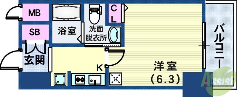 兵庫県神戸市中央区御幸通３ 三ノ宮駅 1K マンション 賃貸物件詳細