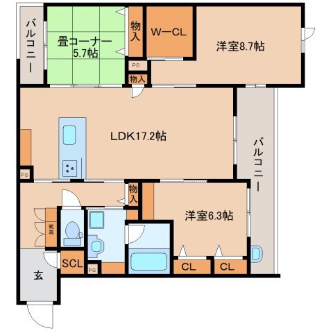 奈良県奈良市大宮町４ 新大宮駅 3LDK マンション 賃貸物件詳細