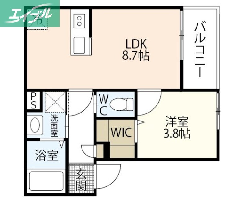 岡山県岡山市北区船頭町 清輝橋駅 1LDK アパート 賃貸物件詳細