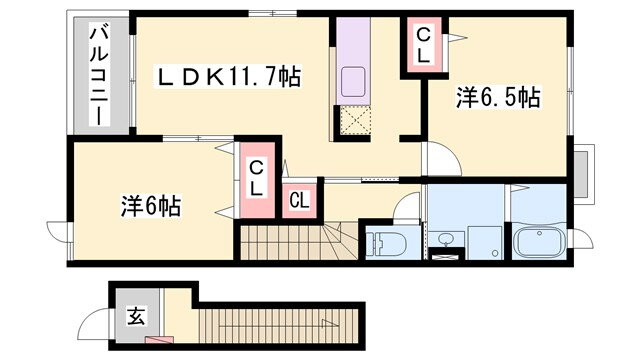 兵庫県加古郡播磨町南大中１ 播磨町駅 2LDK アパート 賃貸物件詳細