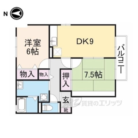 奈良県奈良市法華寺町 新大宮駅 2DK アパート 賃貸物件詳細