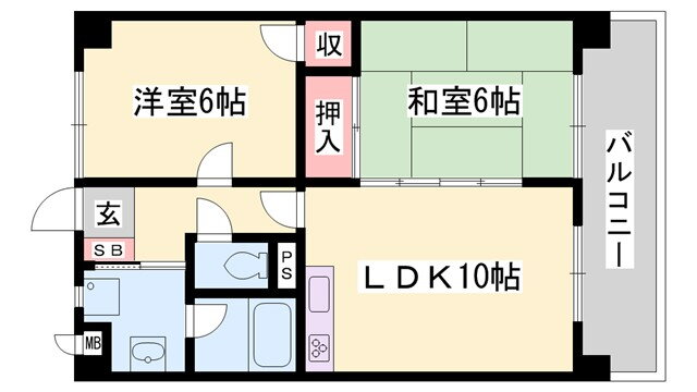 兵庫県姫路市亀山１ 亀山駅 2LDK アパート 賃貸物件詳細
