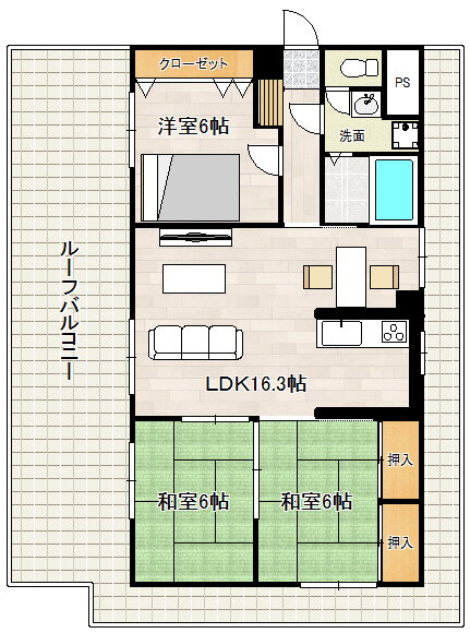 兵庫県明石市西明石西町２ 西明石駅 3LDK マンション 賃貸物件詳細