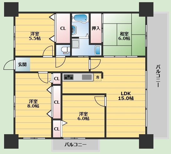 大阪府豊中市西緑丘２ 少路駅 4LDK マンション 賃貸物件詳細