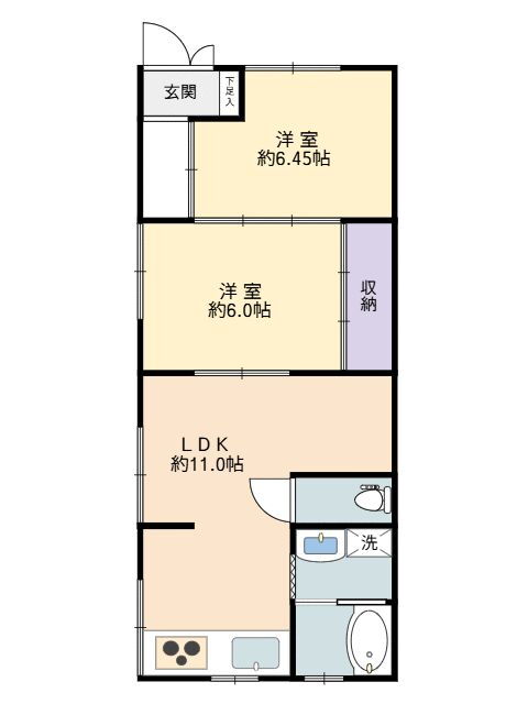 神奈川県横浜市中区新山下１ 元町・中華街駅 2LDK アパート 賃貸物件詳細