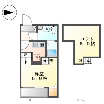 愛知県名古屋市北区東水切町１ 志賀本通駅 1K アパート 賃貸物件詳細