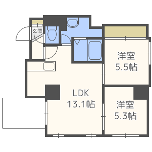 北海道札幌市中央区北二条東８ 苗穂駅 2LDK マンション 賃貸物件詳細