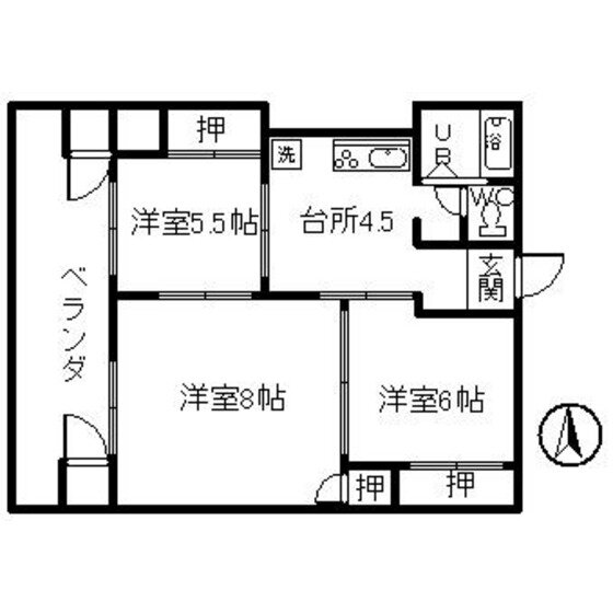 福島県郡山市図景２ 郡山駅 3K マンション 賃貸物件詳細