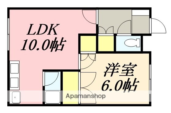 北海道函館市大川町 五稜郭駅 1LDK アパート 賃貸物件詳細