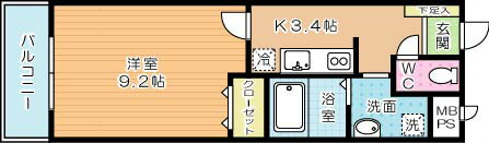 福岡県北九州市小倉北区白銀１ 香春口三萩野駅 1K アパート 賃貸物件詳細