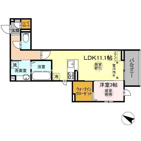 ベルフラワー 3階 1LDK 賃貸物件詳細