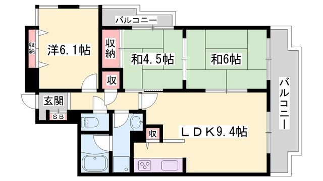メゾン前田 5階 3LDK 賃貸物件詳細
