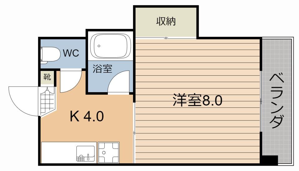 赤塚ビル 4階 1K 賃貸物件詳細