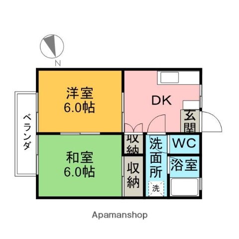 リガード 2階 2DK 賃貸物件詳細