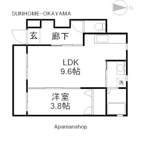 岡山県岡山市北区大和町１ 法界院駅 1LDK アパート 賃貸物件詳細